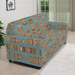 Tiki Totem Pattern Print Sofa Cover