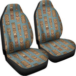 Tiki Totem Pattern Print Universal Fit Car Seat Covers