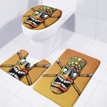 Tiki Totem Print 3 Piece Bath Mat Set