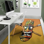 Tiki Totem Print Area Rug