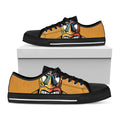 Tiki Totem Print Black Low Top Sneakers