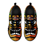 Tiki Totem Print Black Sneakers