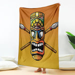 Tiki Totem Print Blanket