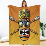 Tiki Totem Print Blanket