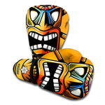 Tiki Totem Print Boxing Gloves