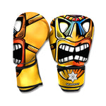 Tiki Totem Print Boxing Gloves