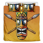 Tiki Totem Print Duvet Cover Bedding Set