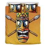 Tiki Totem Print Duvet Cover Bedding Set