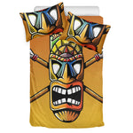 Tiki Totem Print Duvet Cover Bedding Set