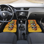 Tiki Totem Print Front and Back Car Floor Mats