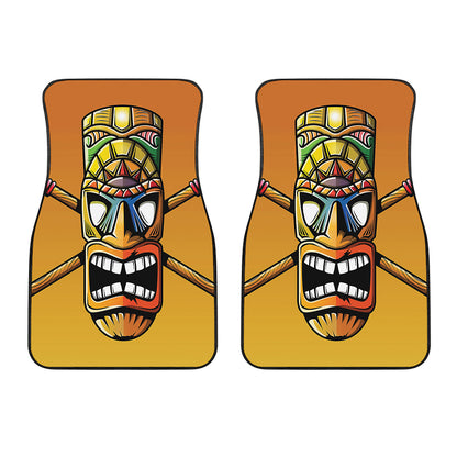 Tiki Totem Print Front Car Floor Mats