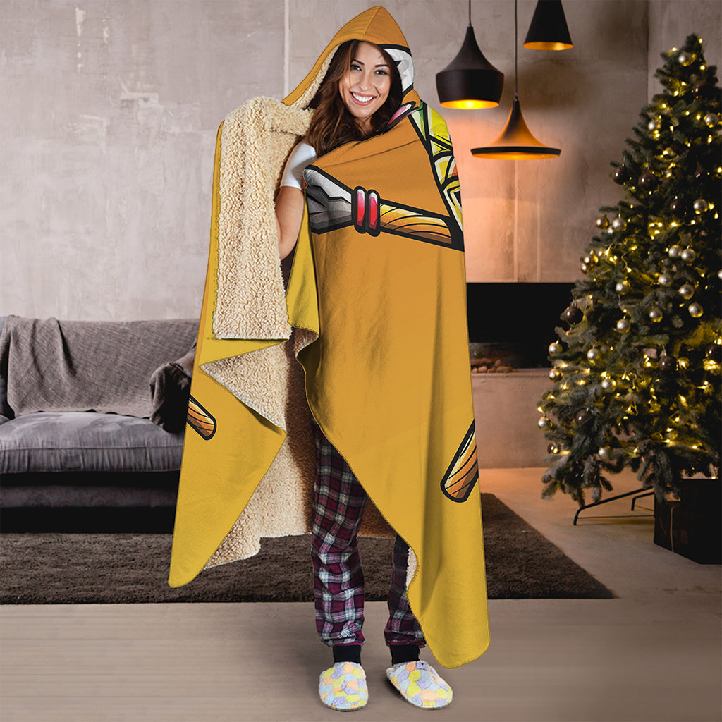 Tiki Totem Print Hooded Blanket