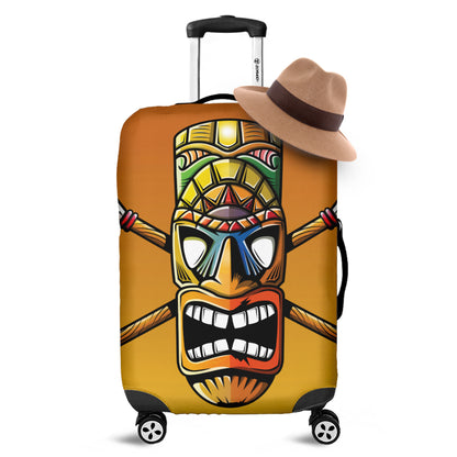 Tiki Totem Print Luggage Cover