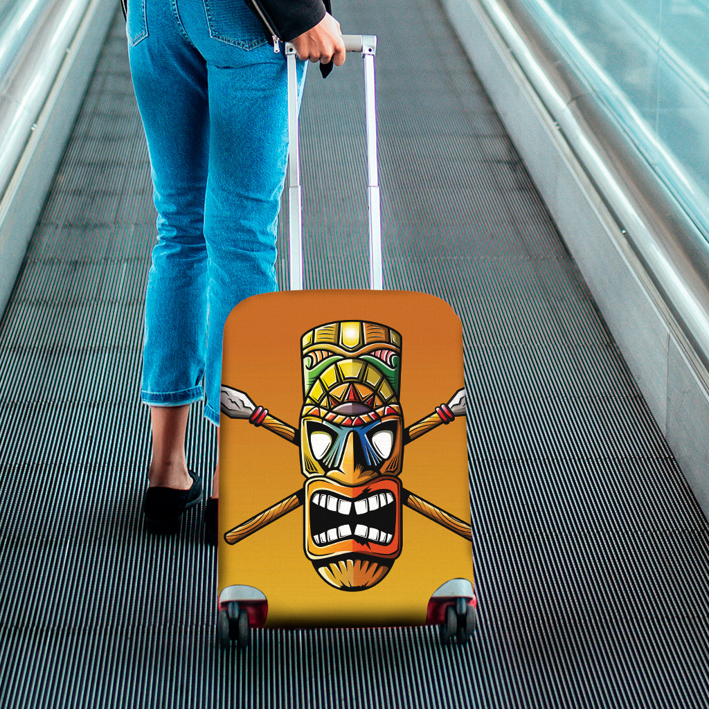 Tiki Totem Print Luggage Cover