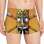 Tiki Totem Print Men's Boxer Briefs