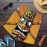 Tiki Totem Print Men's Shorts