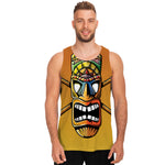 Tiki Totem Print Men's Tank Top