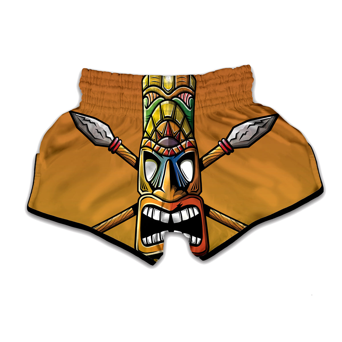 Tiki Totem Print Muay Thai Boxing Shorts