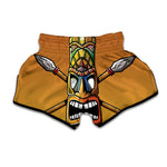 Tiki Totem Print Muay Thai Boxing Shorts