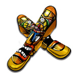 Tiki Totem Print Muay Thai Shin Guard