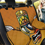 Tiki Totem Print Pet Car Back Seat Cover