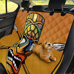 Tiki Totem Print Pet Car Back Seat Cover