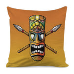 Tiki Totem Print Pillow Cover