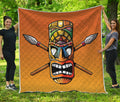 Tiki Totem Print Quilt