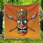 Tiki Totem Print Quilt