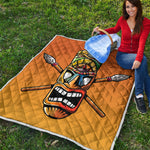 Tiki Totem Print Quilt