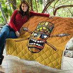 Tiki Totem Print Quilt