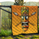 Tiki Totem Print Quilt