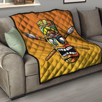 Tiki Totem Print Quilt