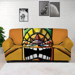 Tiki Totem Print Sofa Cover