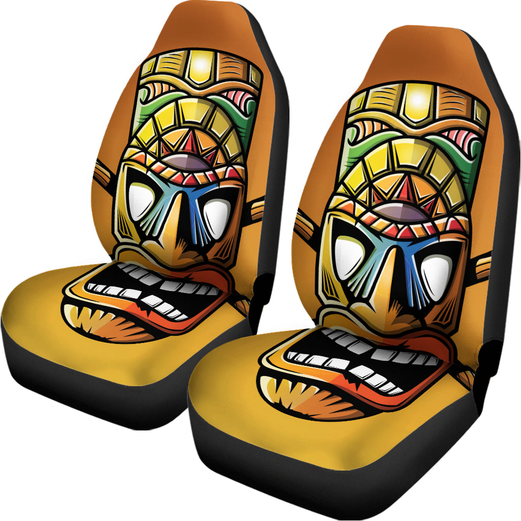 Tiki Totem Print Universal Fit Car Seat Covers