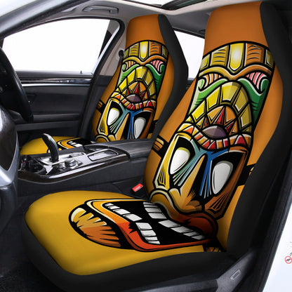 Tiki Totem Print Universal Fit Car Seat Covers