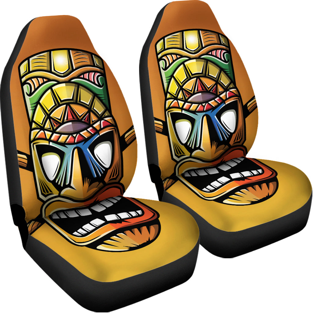 Tiki Totem Print Universal Fit Car Seat Covers