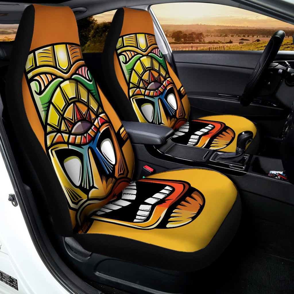 Tiki Totem Print Universal Fit Car Seat Covers