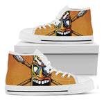 Tiki Totem Print White High Top Shoes