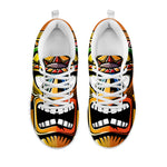 Tiki Totem Print White Sneakers