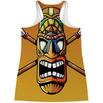 Tiki Totem Print Women's Racerback Tank Top