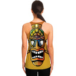 Tiki Totem Print Women's Racerback Tank Top