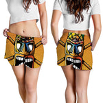 Tiki Totem Print Women's Shorts