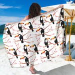 Toco Toucan Pattern Print Beach Sarong Wrap