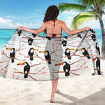 Toco Toucan Pattern Print Beach Sarong Wrap