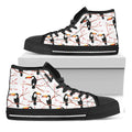 Toco Toucan Pattern Print Black High Top Sneakers