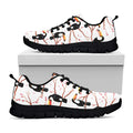 Toco Toucan Pattern Print Black Running Shoes