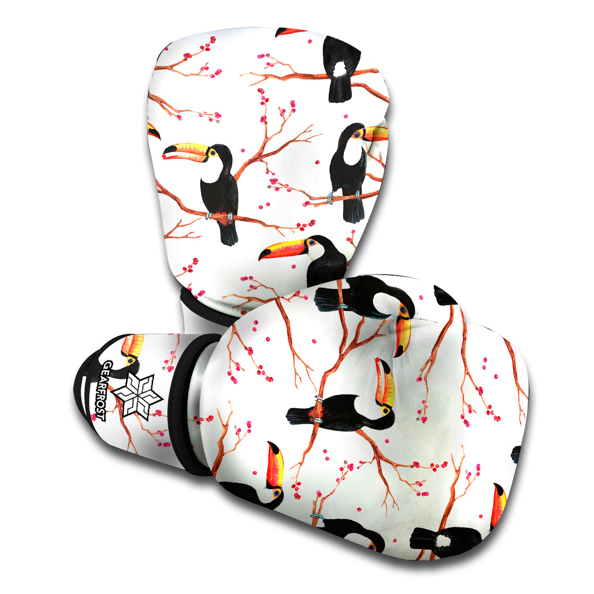 Toco Toucan Pattern Print Boxing Gloves