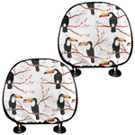 Toco Toucan Pattern Print Car Headrest Covers