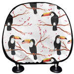 Toco Toucan Pattern Print Car Headrest Covers